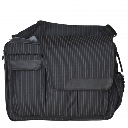 กระเป๋าผ้าอ้อม รุ่น Messenger II - Black Pinstripe