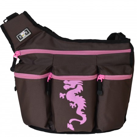 กระเป๋าผ้าอ้อม รุ่น Messenger I - Brown/Pink Dragon