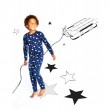 ชุดนอนเด็ก Skylar Luna รุ่น Marine/Silver Star - สีน้ำเงิน ลายดาว