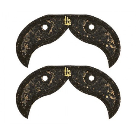 Shwings - Mustache Horseshoe Black  Sparkle  Wings