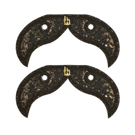 Shwings - Mustache Horseshoe Black  Sparkle  Wings