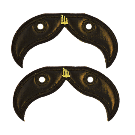 Shwings - Mustache Horseshoe Black  Foil  Wings